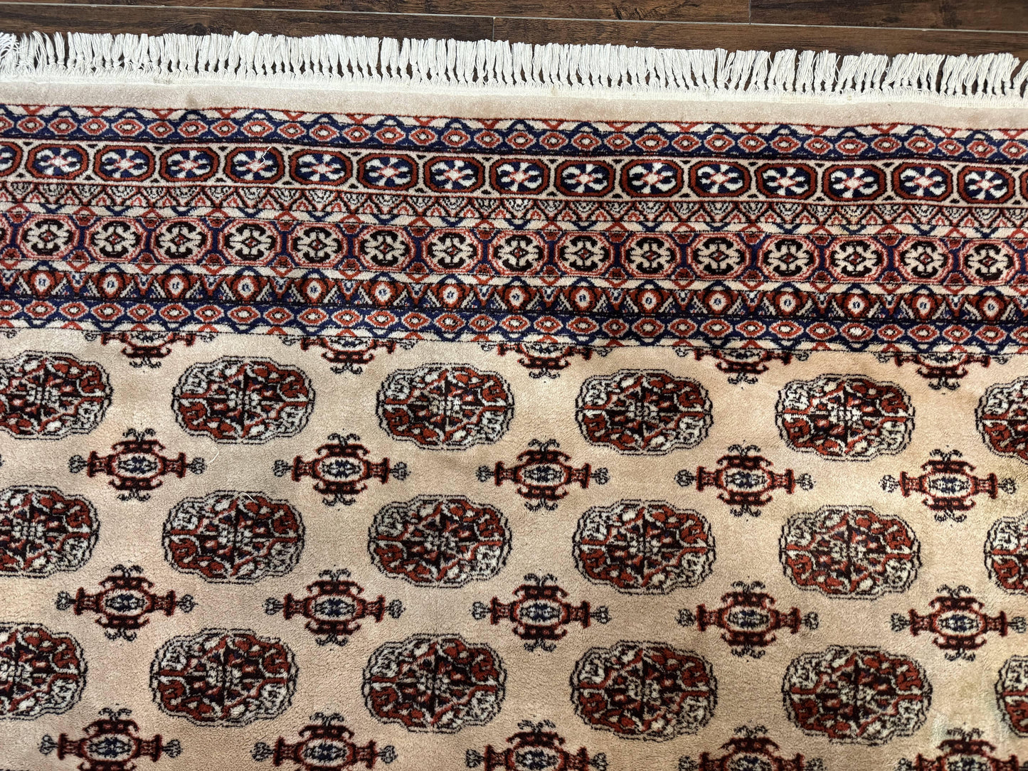 Karastan Rug 8.2 x 11.6 Beige Bokhara, Wool Pile, Vintage Discontinued Karastan Area Rug, Belgium Power Loomed Rug - Nuvé