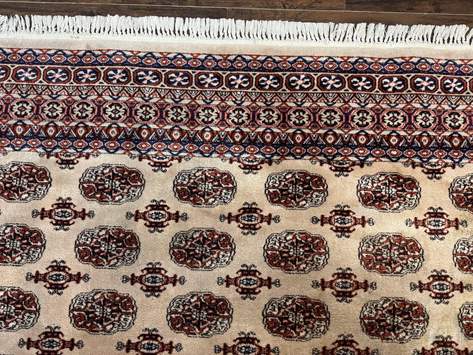 Karastan Rug 8.2 x 11.6 Beige Bokhara, Wool Pile, Vintage Discontinued Karastan Area Rug, Belgium Power Loomed Rug - Nuvé