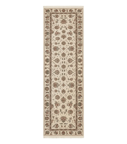 Pak Persian Runner Rug 2.6 x 8ft, Oriental Carpet for Hallway or Kitchen, Handmade, Wool and Silk Highlights