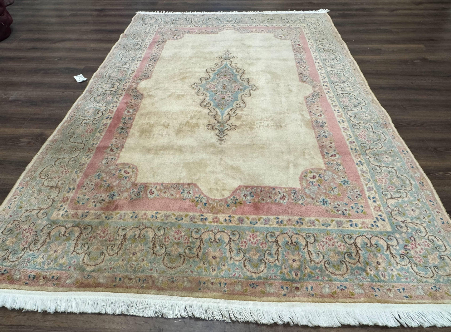 Persian Kerman Rug 6x9, Pastel Colors, Semi Open Field - Nuvé