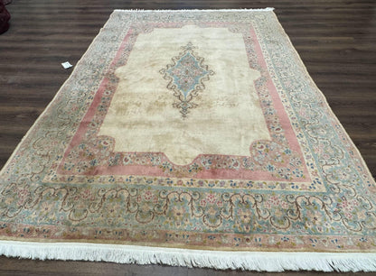 Persian Kerman Rug 6x9, Pastel Colors, Semi Open Field - Nuvé