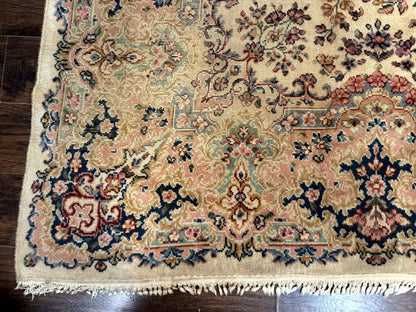 Antique Karastan Rug 8.8 x 12 Lanamar Floral Ivory Kirman Wool Discontinued - Nuvé