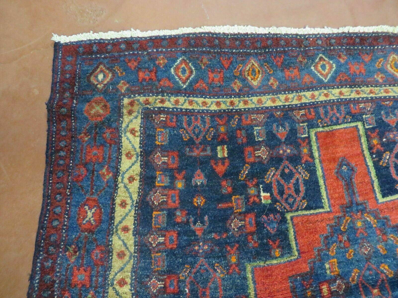 4' X 7' Antique Handmade Turkish Wool Rug Nice # 638 - Nuvé
