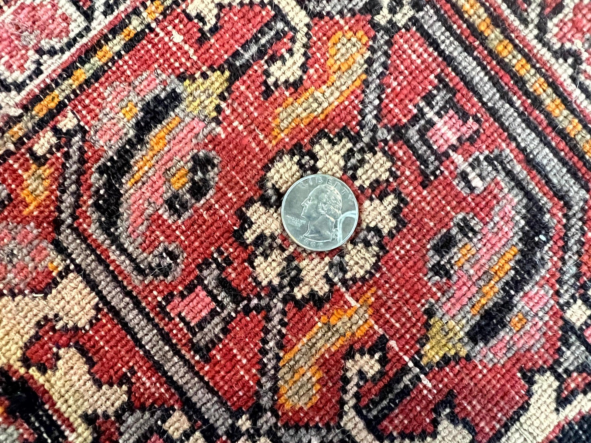 Rare Antique Persian Tabriz Rug 9x12, Red, Handmade, Wool - Nuvé