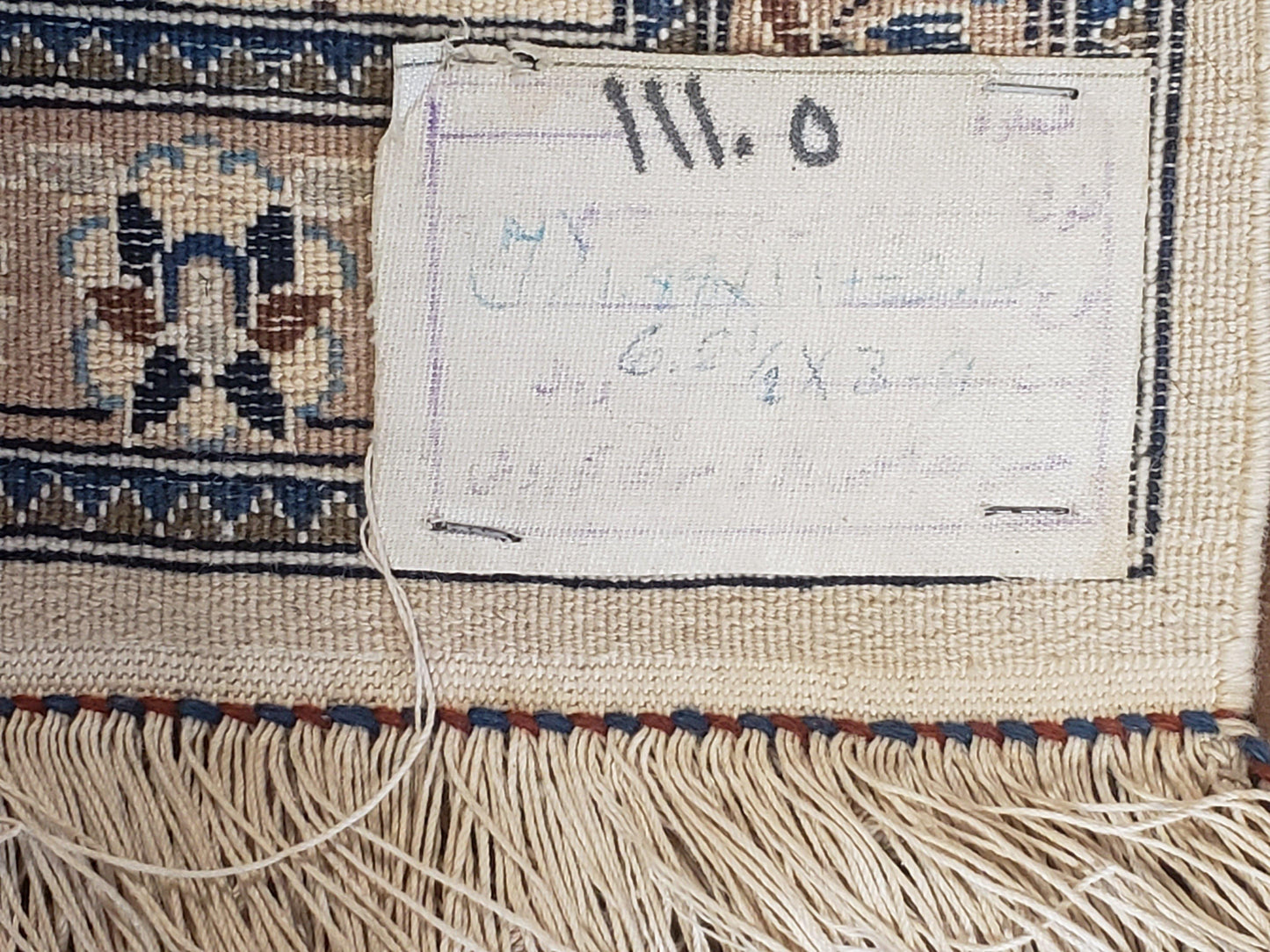 Semi Antique Fine Persian Nain Rug, Ivory & Blue, Wool with Silk Accents, 3'9" x 6'2" - Nuvé