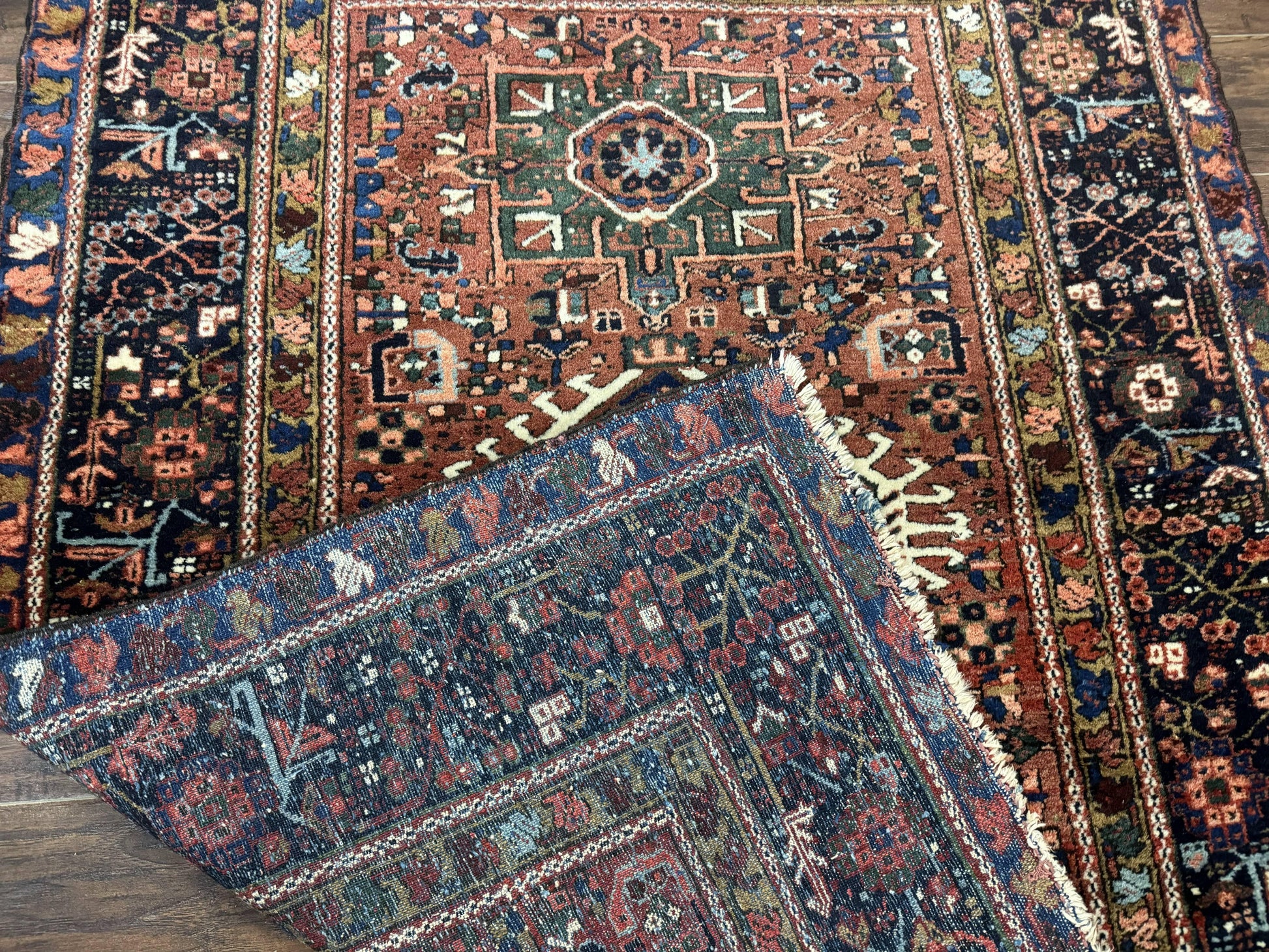 Antique Persian Karajeh Heriz Rug 5x6 - Nuvé