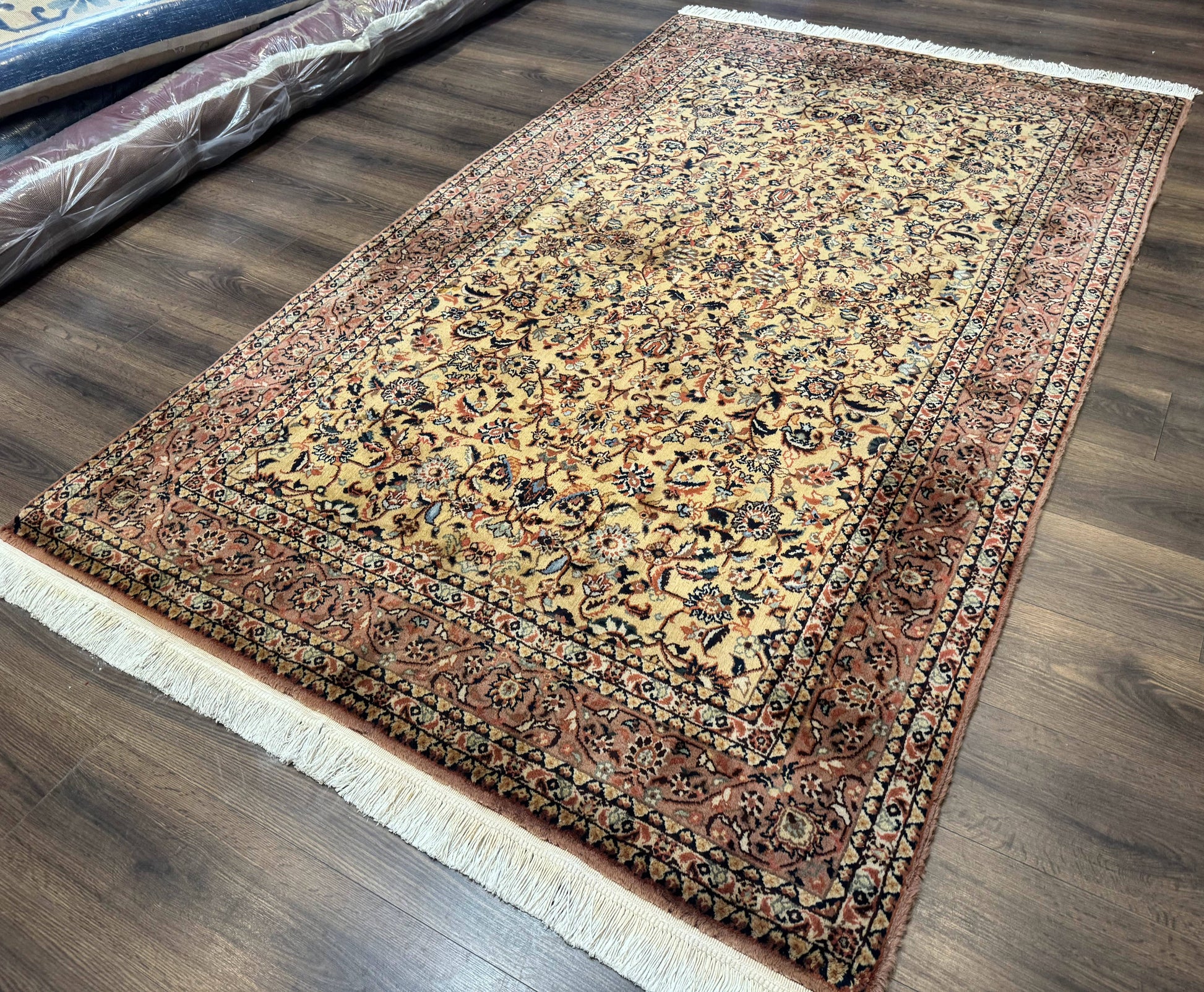 Indo Persian Rug 5x8, Light Tan/Camel, Allover Design - Nuvé