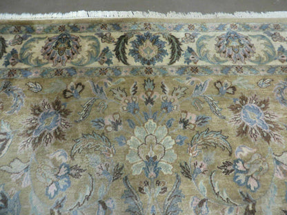 5' 6" X 9' Vintage Handmade Jaipur Indian Floral Oriental Wool Rug Veg Dyes