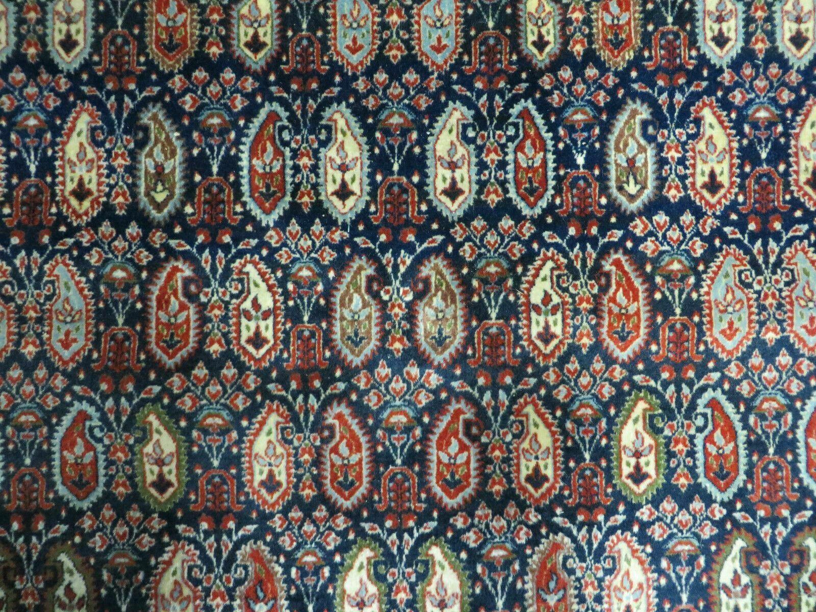 6' X 9' Vintage Fine Handmade India Paisley Rug Hand Knotted Carpet Organic Dye - Nuvé