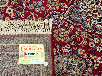 Persian Wool Rug 7x10, Couristan Carpet, Belgium Power Loomed Rug, Red, Floral, Traditional - Nuvé