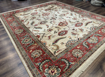 Karastan Rug 8.8 x 10, Ashara Agra Ivory #549, Wool, Vintage - Nuvé