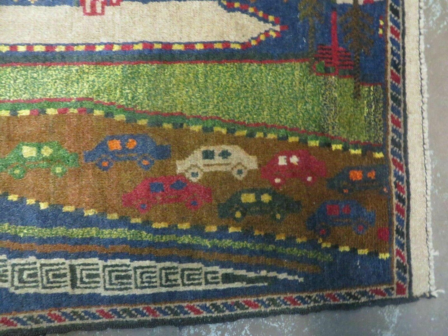 3' X 5' New Vintage Handmade Afghan Balouch Tribal Wool Pictorial Rug # 303 - Nuvé