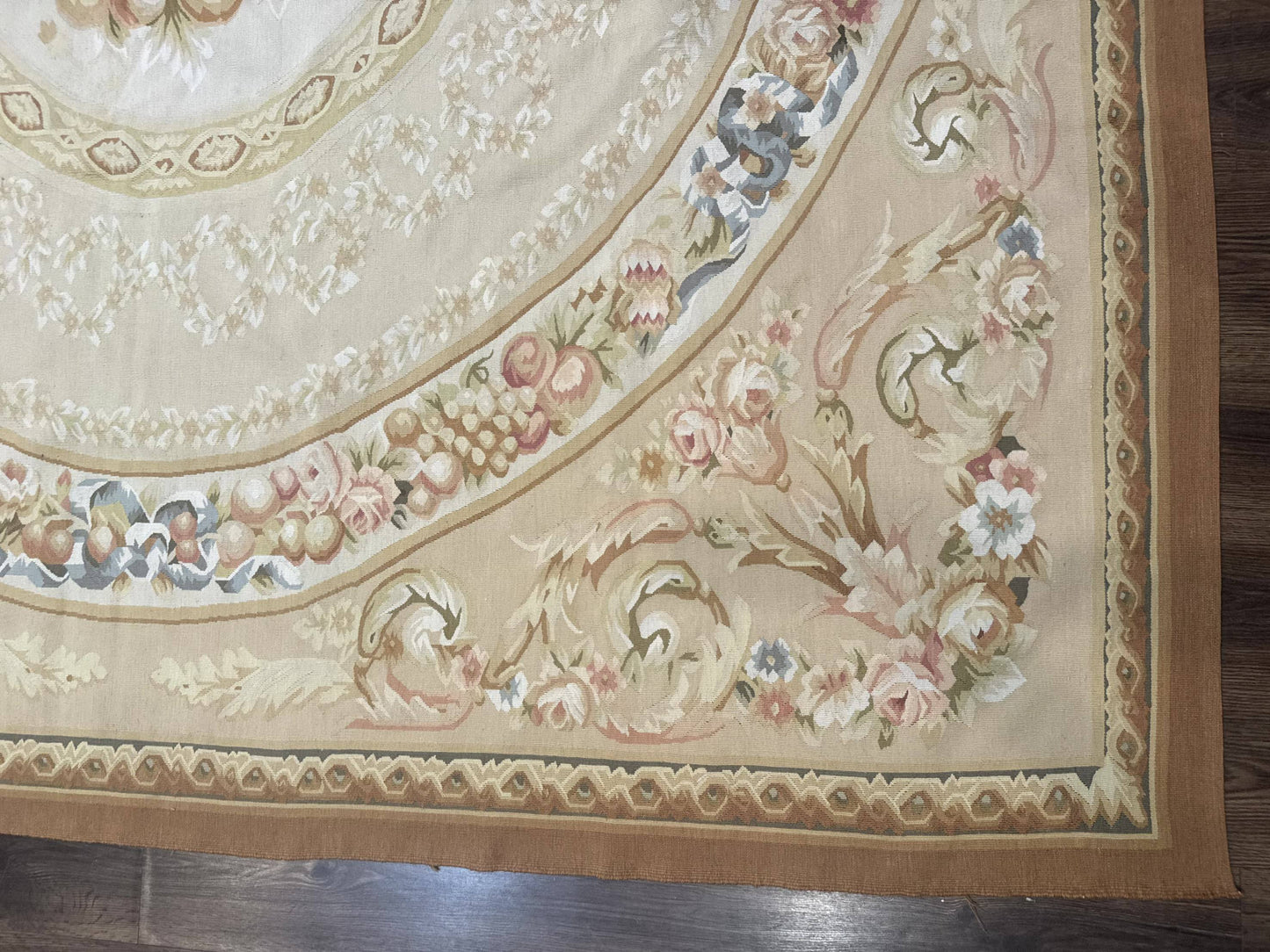 Aubusson Rug 9x12, French European Design, Floral, Elegant - Nuvé
