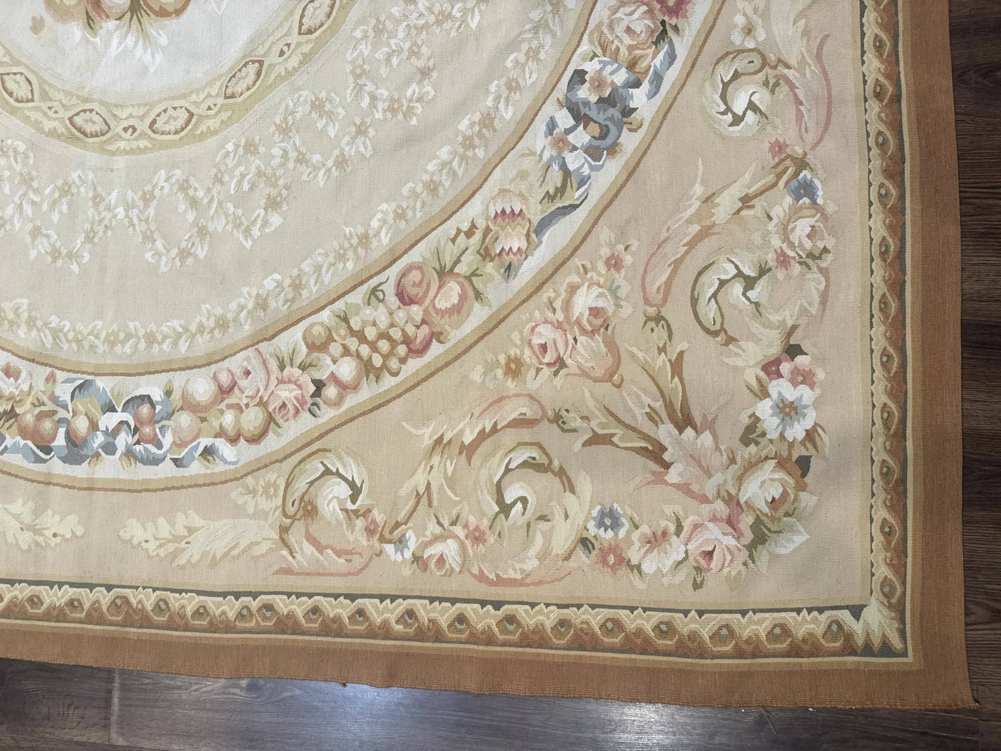 Aubusson Rug 9x12, French European Design, Floral, Elegant - Nuvé