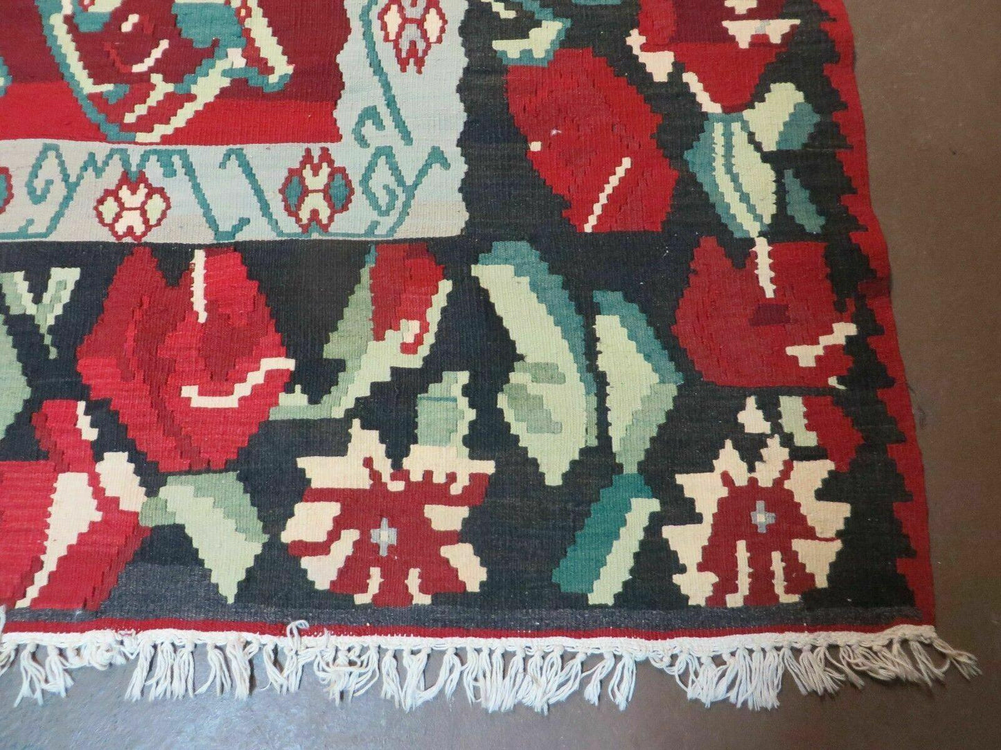 8' X 11' Karabagh Kilim Handmade Flat Weave Wool Rug Vegi Organic Dyes Nice - Nuvé