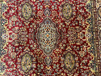 Persian Wool Rug 7x10, Couristan Carpet, Belgium Power Loomed Rug, Red, Floral, Traditional - Nuvé