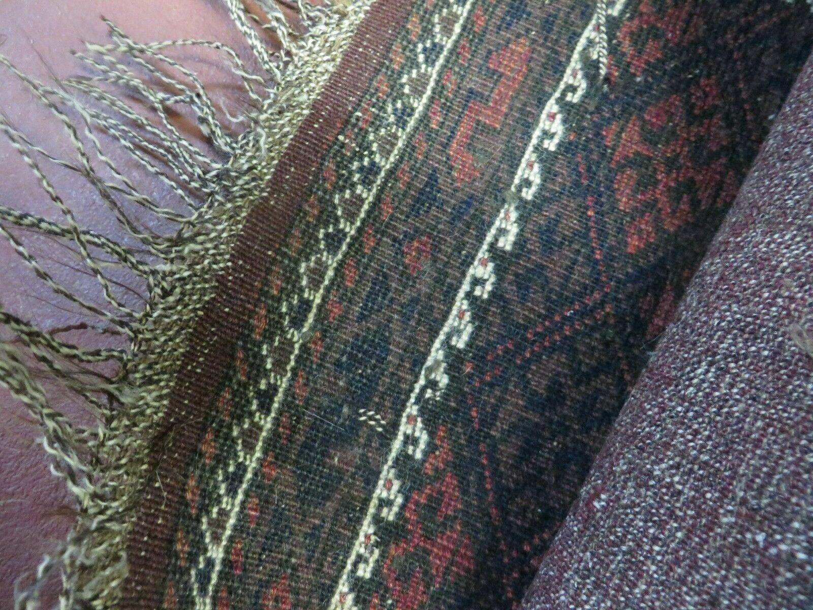 2' X 3' Antique Handmade Pakistani Bokhara Turkoman Balouchi Wool Rug Mat Nice - Nuvé