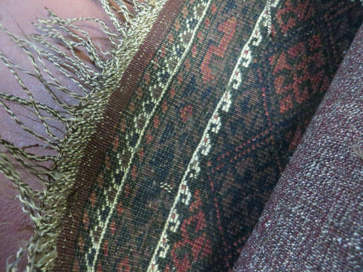 2' X 3' Antique Handmade Pakistani Bokhara Turkoman Balouchi Wool Rug Mat Nice