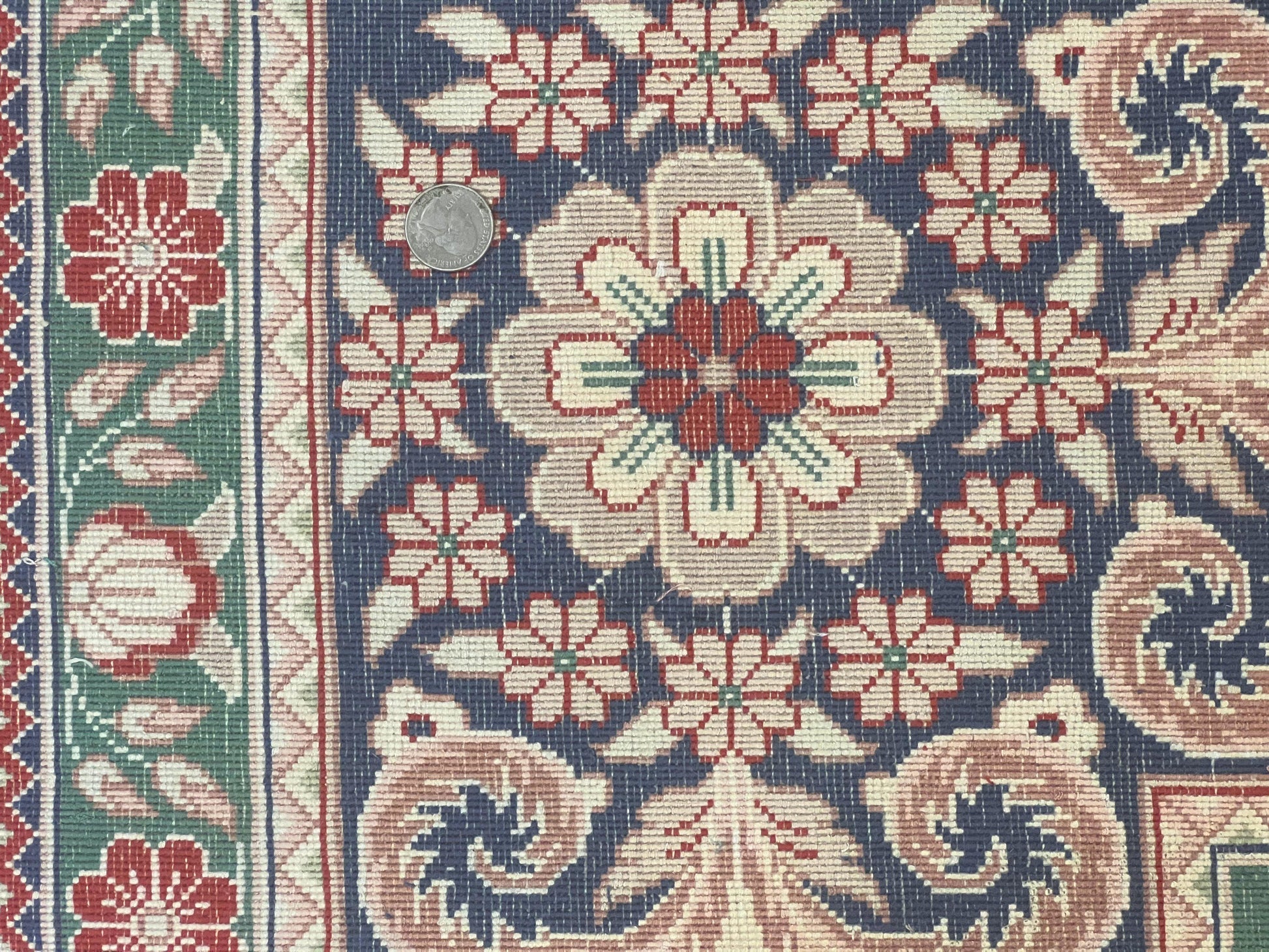 Silk Sino Persian Rug 9x12, Panel Design, Garden of Eden Pattern, Fine 200 KPSI, Hand Knotted Room Sized Silk Carpet, Vintage - Nuvé