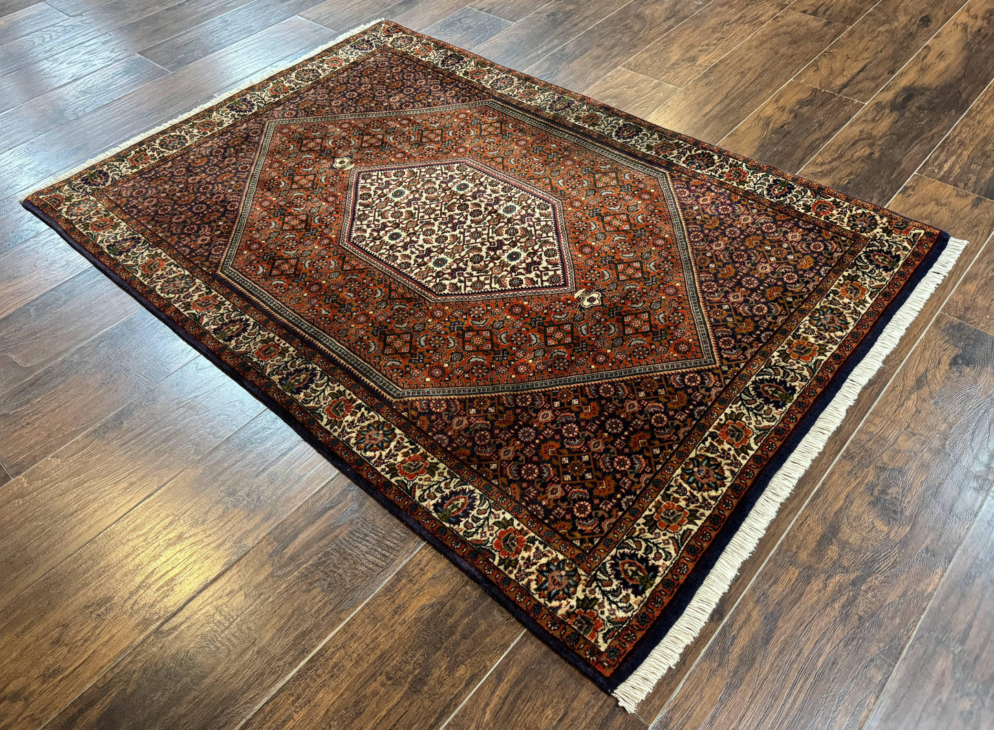 Persian Bidjar Rug 4x5, Fine 290 KPSI, Herati Pattern - Nuvé
