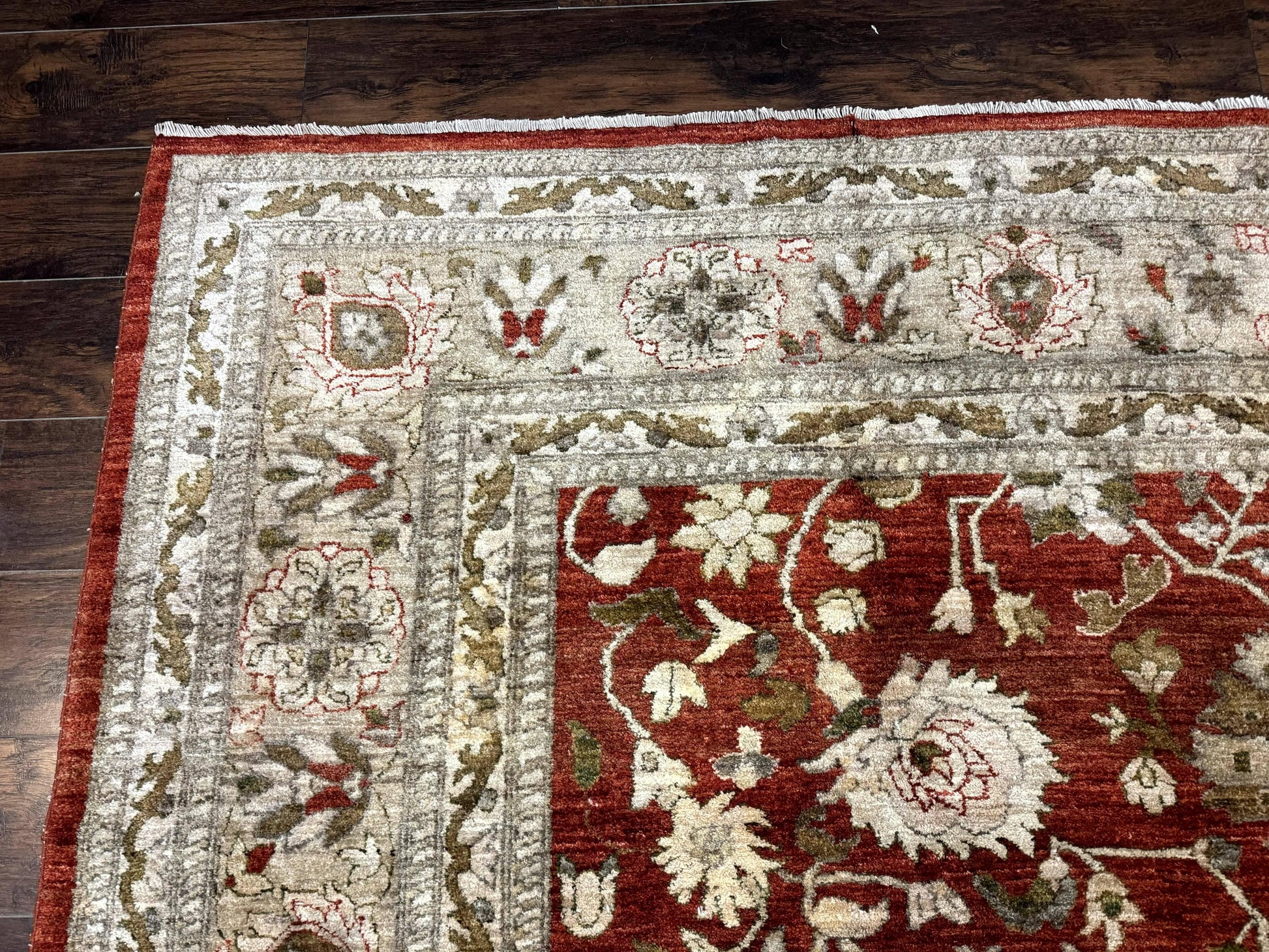Pakistani Peshawar Rug 10x13, Burnt Orange, Large Handmade Wool Carpet - Nuvé