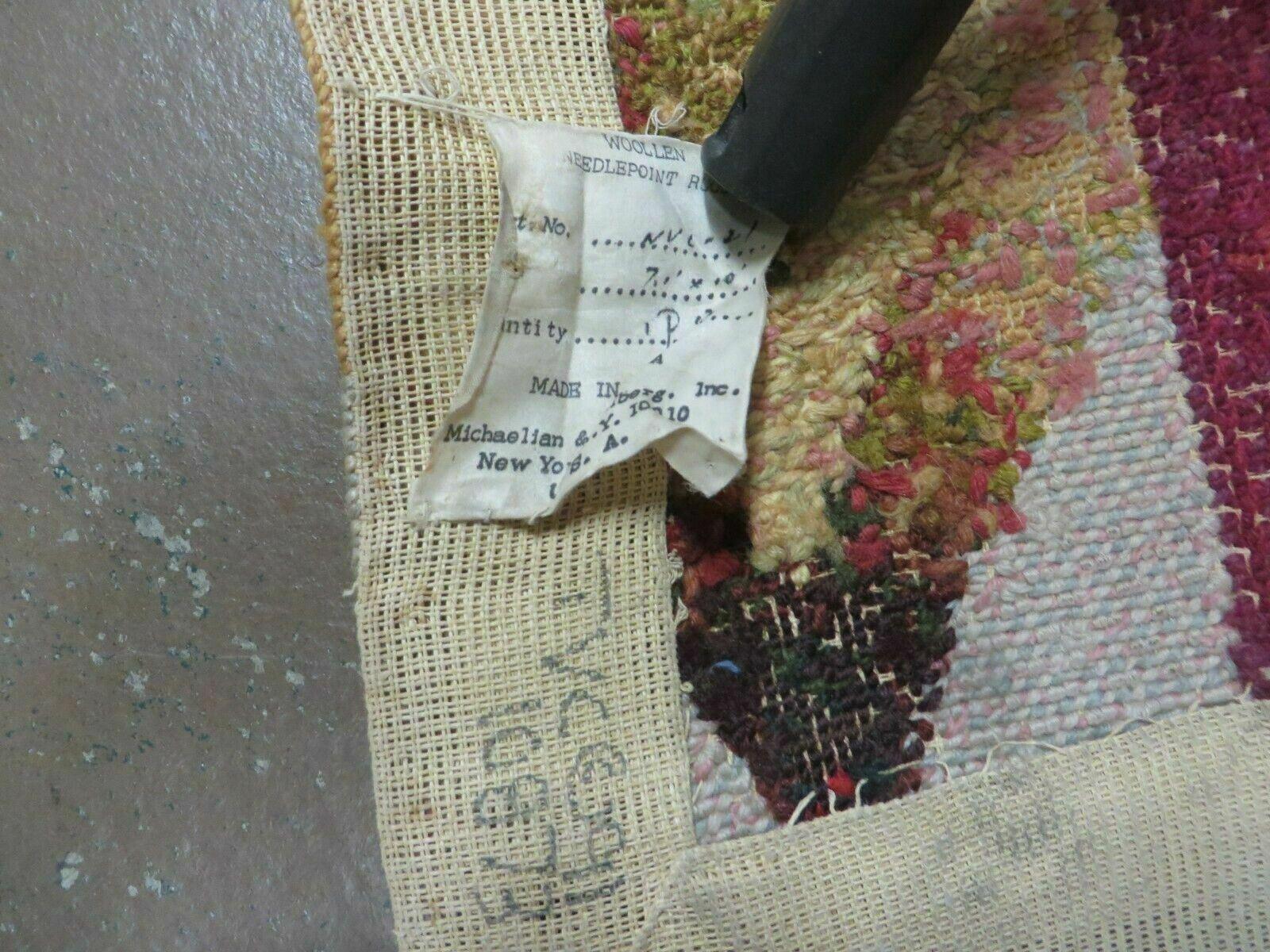 7' X 10' Michaelian & Kohlberg Handmade Aubusson Design Needlepoint Rug Rare - Nuvé