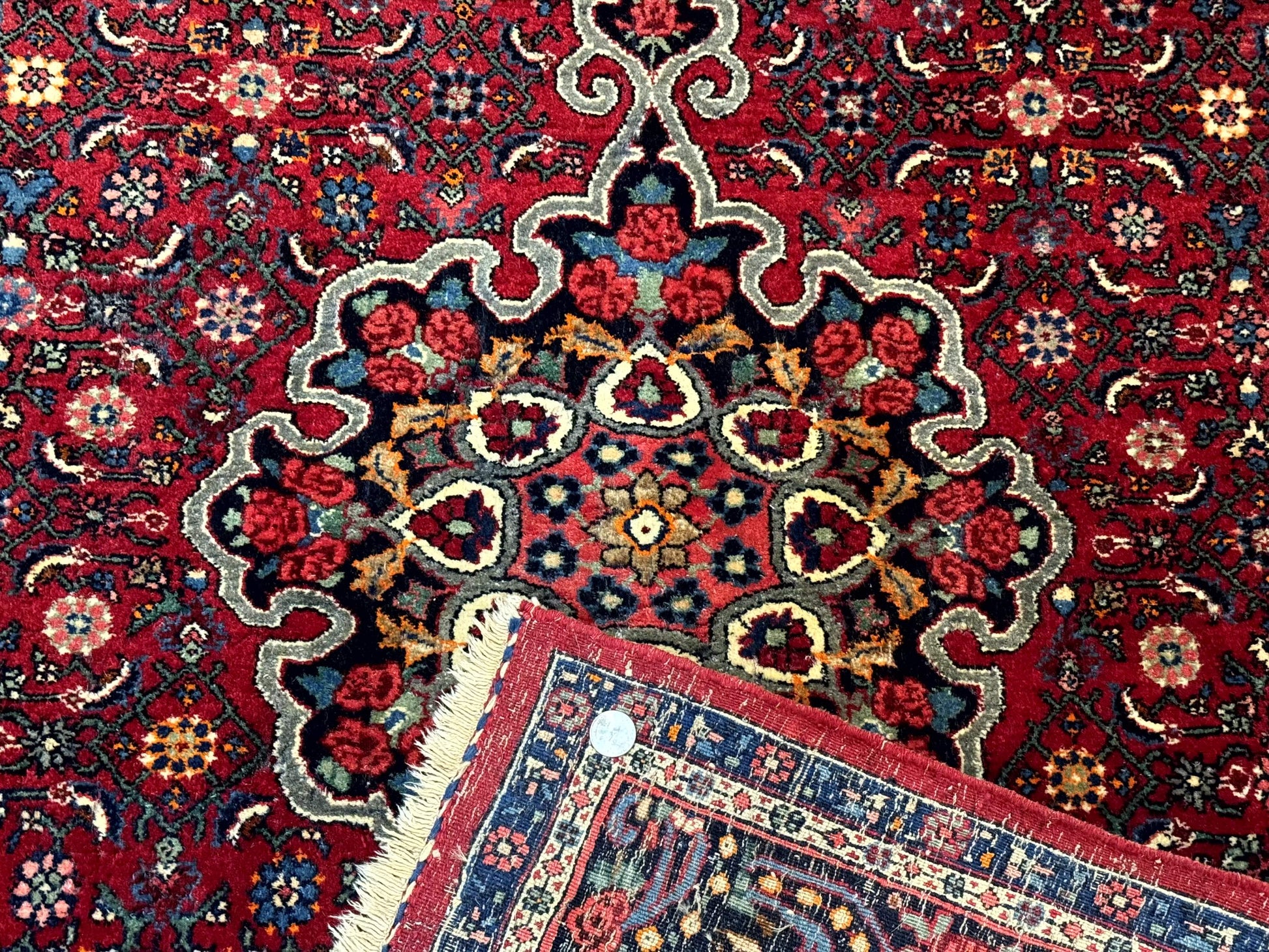 Antique Persian Rug 5x7, Red, Fine 260 KPSI, Bidjar Carpet - Nuvé