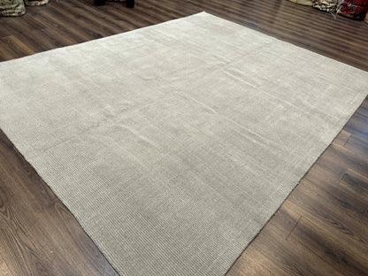 Tibetan Rug 8x10 Taupe Handmade Wool Modern Contemporary Carpet - Nuvé