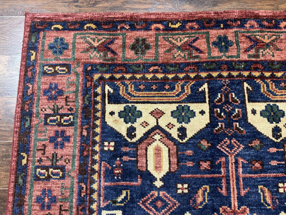 Persian Tribal Heriz Design Rug 6x9, Pottery Barn Rug, Hand Knotted Wool Vintage Rug - Nuvé
