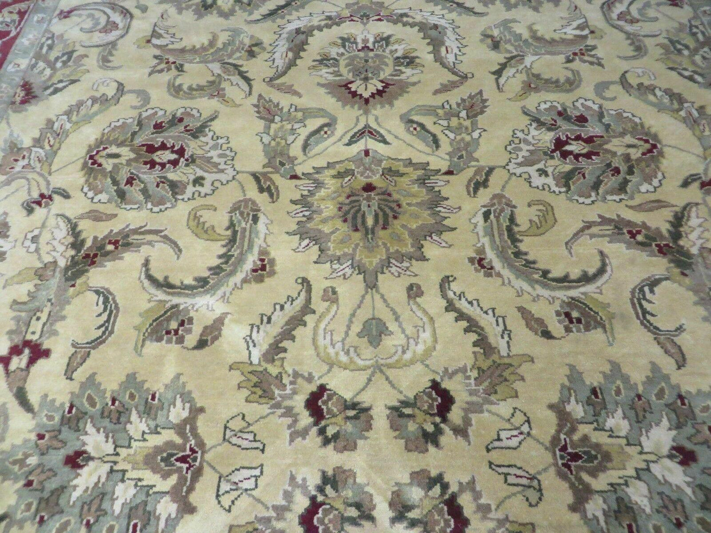 9' X 12' Vintage Handmade India Oriental Jaipur Quality Tea Wash Hand Knotted - Nuvé