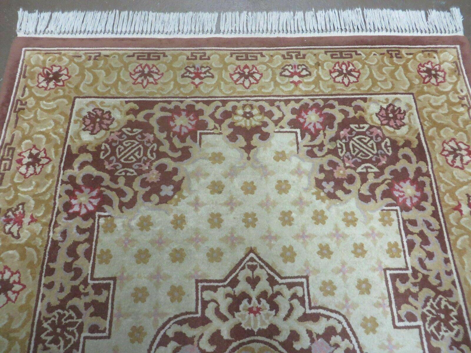 Vintage Chinese Wool Rug 4x6 - Nuvé