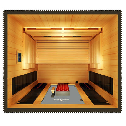 Peak Saunas Patagonia 2-Person Outdoor Full Spectrum Infrared Sauna with XL Medical-Grade Red Light Therapy and Smart WiFi App Control - Nuvé
