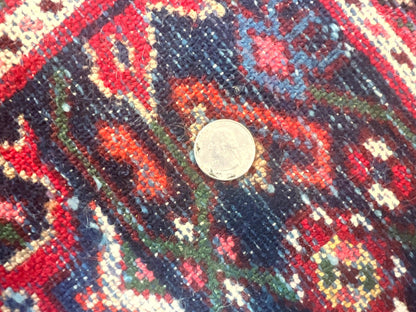 Large Persian Tribal Rug 11x17, Palace Sized Wool Handmade Vintage Carpet, Oversized Hand Knotted Rug, Red, Hamadan Dargazin Rug - Nuvé