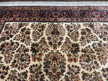 8.8 x 12 Karastan Ivory Sarouk Rug #760, Wool Pile, Vintage, Original 700 Series - Nuvé