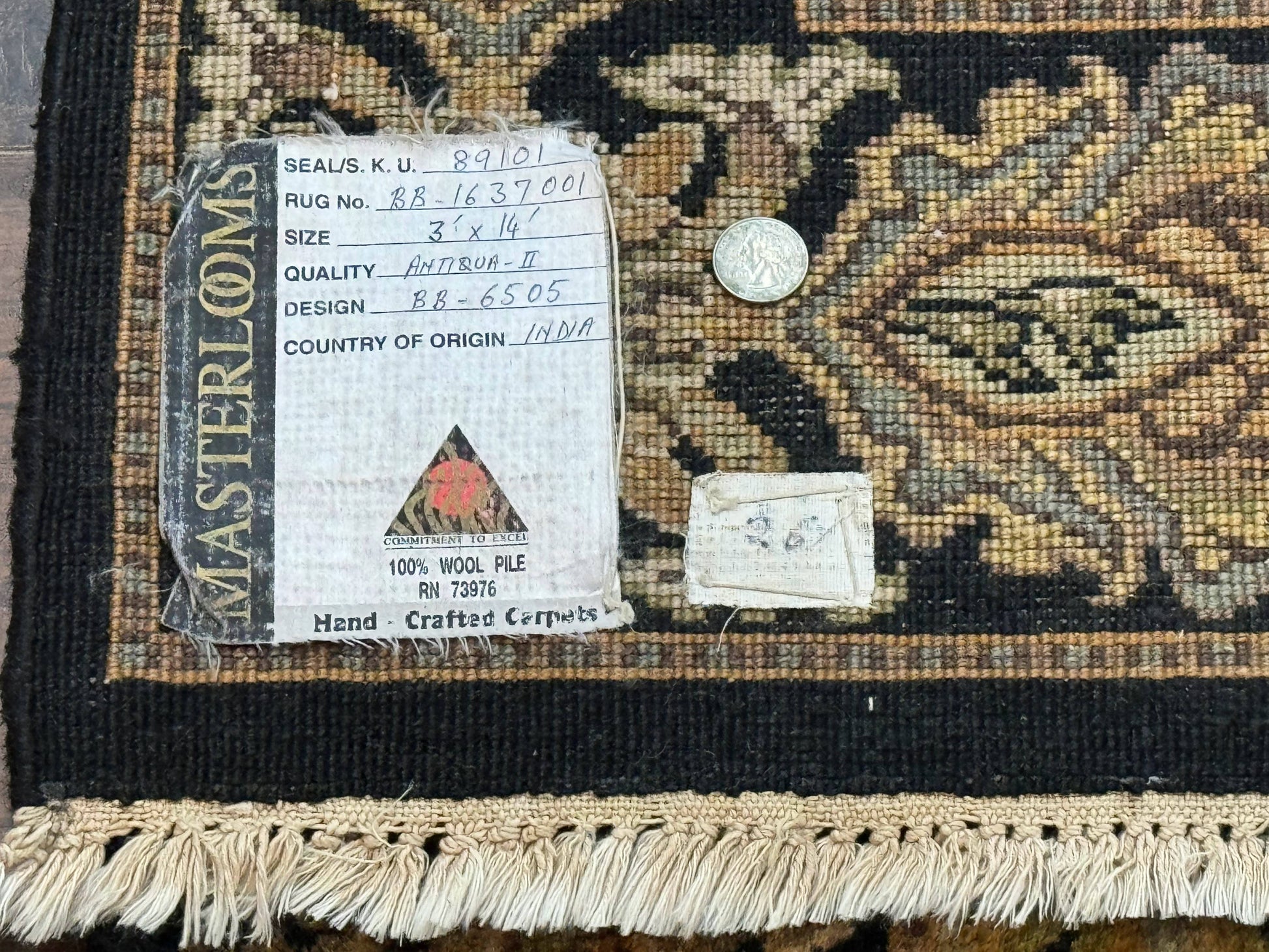 Indian Runner Rug 3x14, Panel Design, Oriental Carpet for Hallway - Nuvé