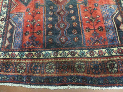 4' X 9' Antique Handmade Turkish Tribal Oriental Geometric Wool Rug # 605 - Nuvé