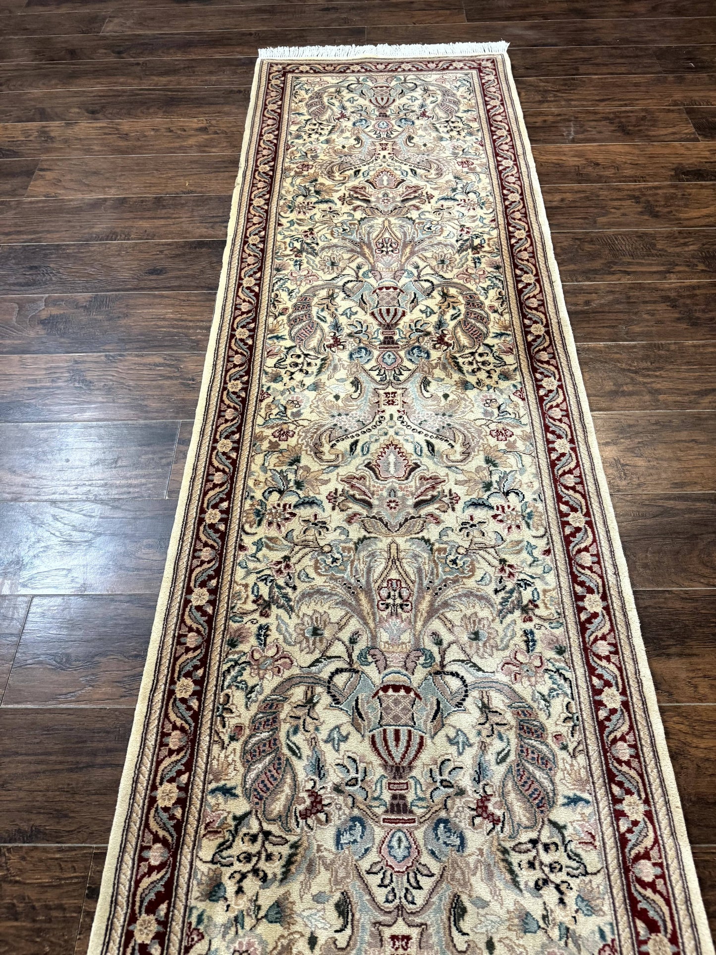 Pakistani Runner Rug 2.8 x 14, Pak Persian Hallway Rug, Cream Color - Nuvé
