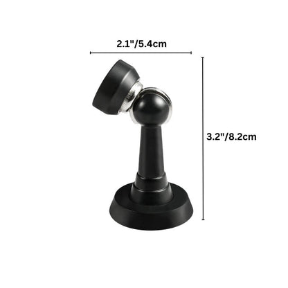Magnetic black Figal door stop from Residence Supply installed on a door in a home, showcasing its sleek design and functionality.