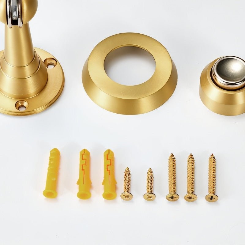 Close-up of Residence Supply Figal Door Stop showing its parts and hardware for securing doors in home and garden spaces.