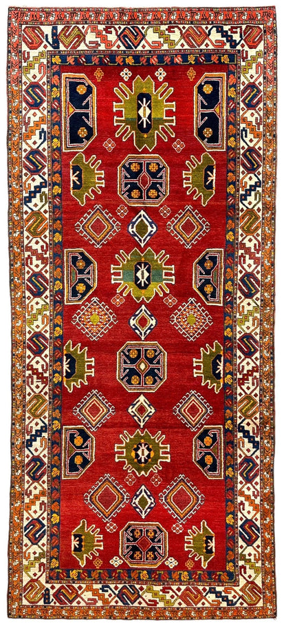 Hand-Knotted Persian Meshgin Wool Rug – 5’ x 11’ – Vintage Tribal Masterpiece - Nuvé