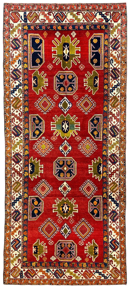 Hand-Knotted Persian Meshgin Wool Rug – 5’ x 11’ – Vintage Tribal Masterpiece - Nuvé