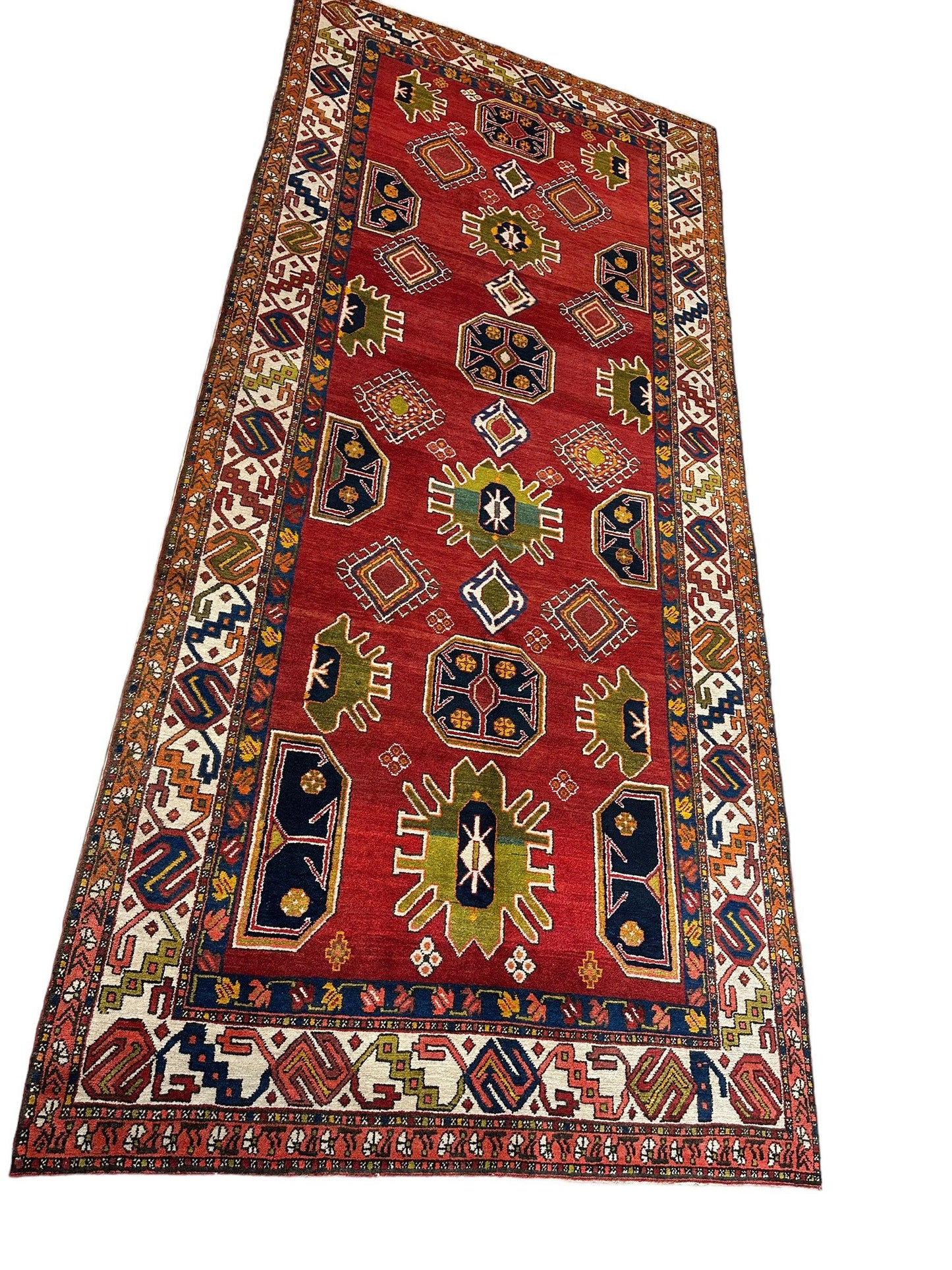 Hand-Knotted Persian Meshgin Wool Rug – 5’ x 11’ – Vintage Tribal Masterpiece - Nuvé