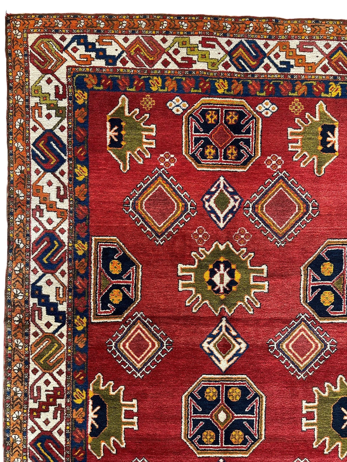 Hand-Knotted Persian Meshgin Wool Rug – 5’ x 11’ – Vintage Tribal Masterpiece - Nuvé