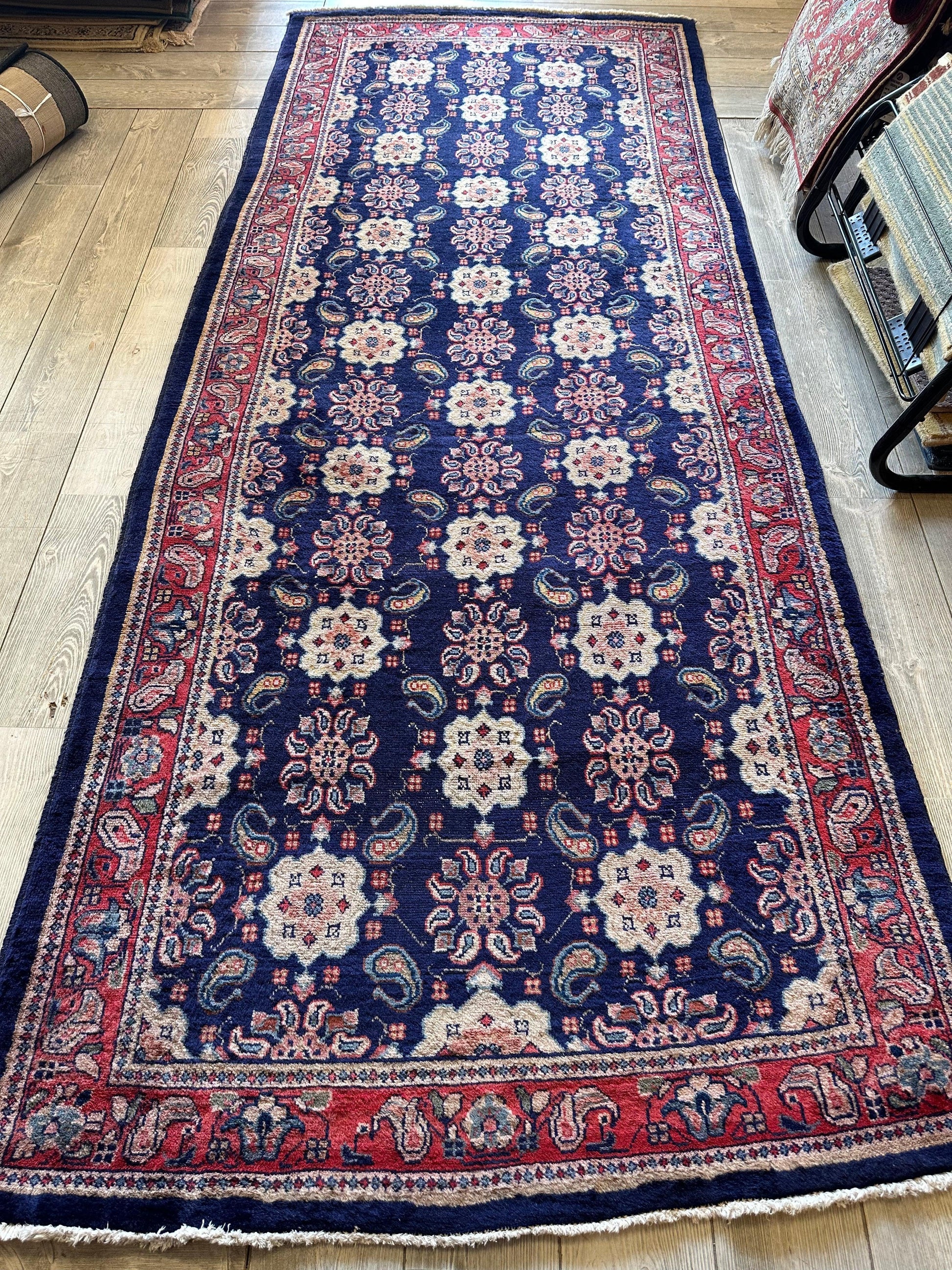 Fine Vintage Weramin Persian Runner / Area Rug 10'2'' x 4'3'' - Nuvé
