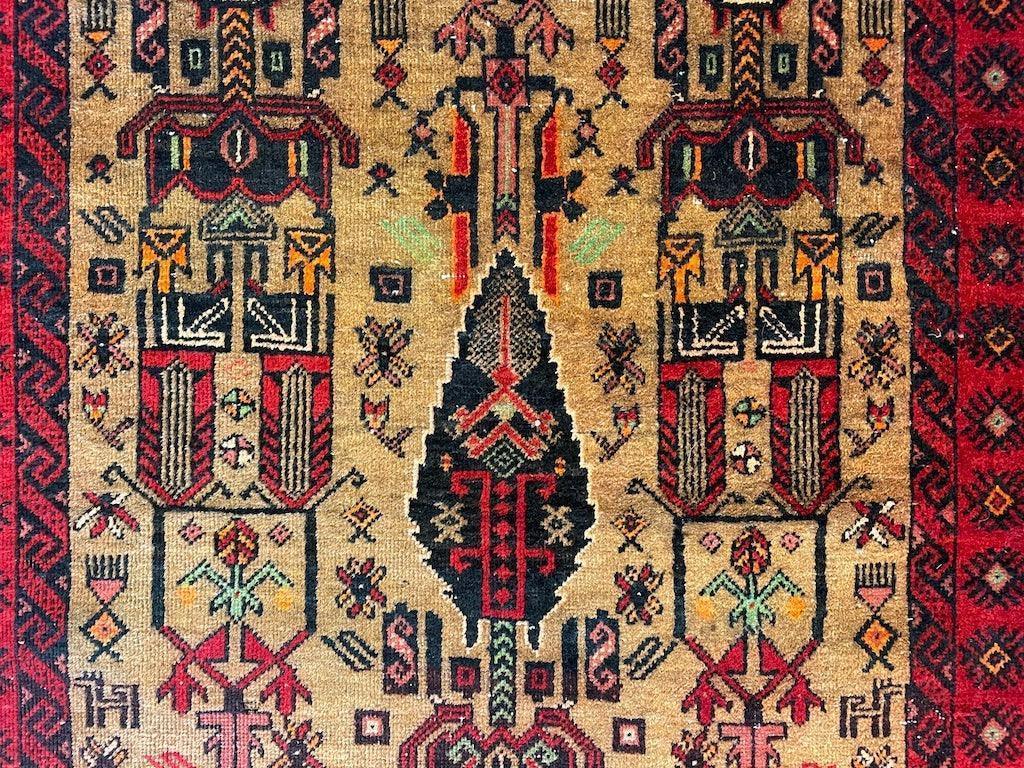 Fine Vintage Wool Baluch Rug 6x4 ft - Nuvé