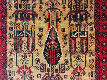 Fine Vintage Wool Baluch Rug 6x4 ft - Nuvé
