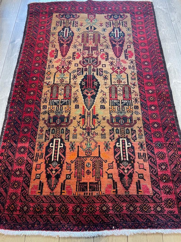 Fine Vintage Wool Baluch Rug 6x4 ft - Nuvé