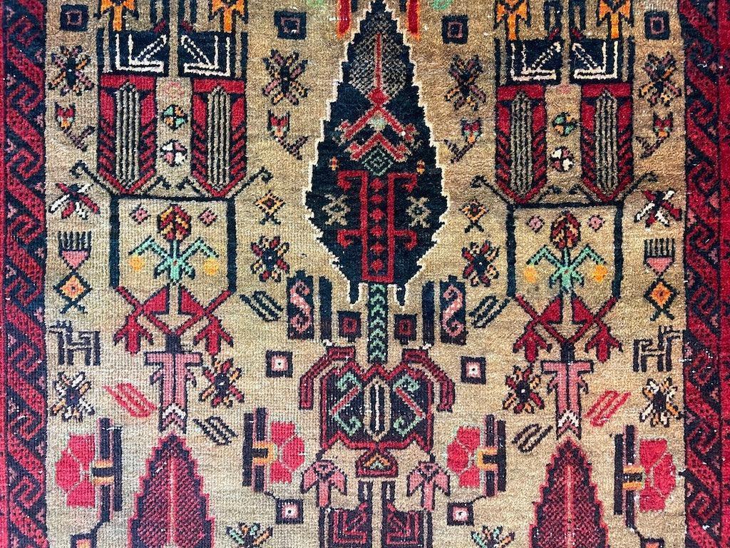 Fine Vintage Wool Baluch Rug 6x4 ft - Nuvé