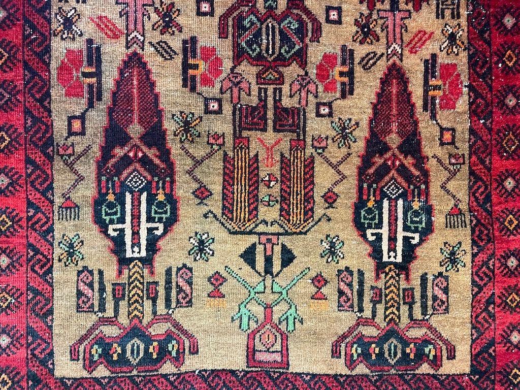 Fine Vintage Wool Baluch Rug 6x4 ft - Nuvé