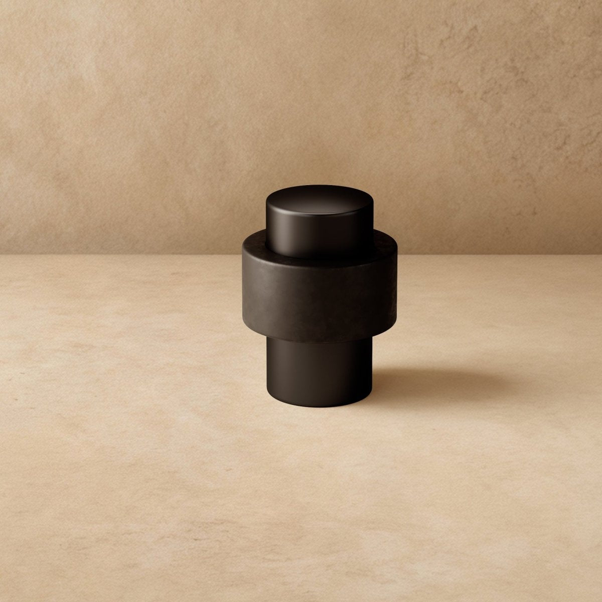 Residence Supply Finio door stop, black rubber door hardware for preventing door damage in home and garden.